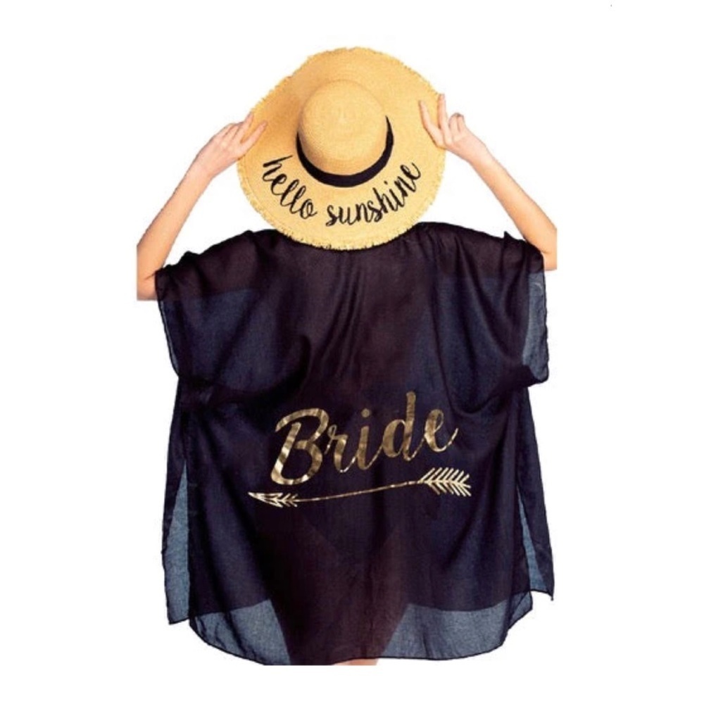 FUNKY JUNQUE Bride Black Beach Cover Up